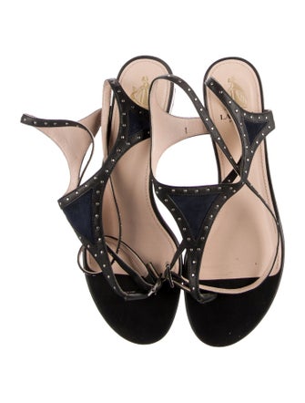 Lanvin Leather Studded Accents Gladiator Sandals