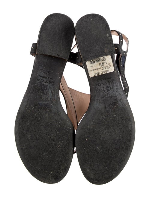 Lanvin Leather Studded Accents Gladiator Sandals