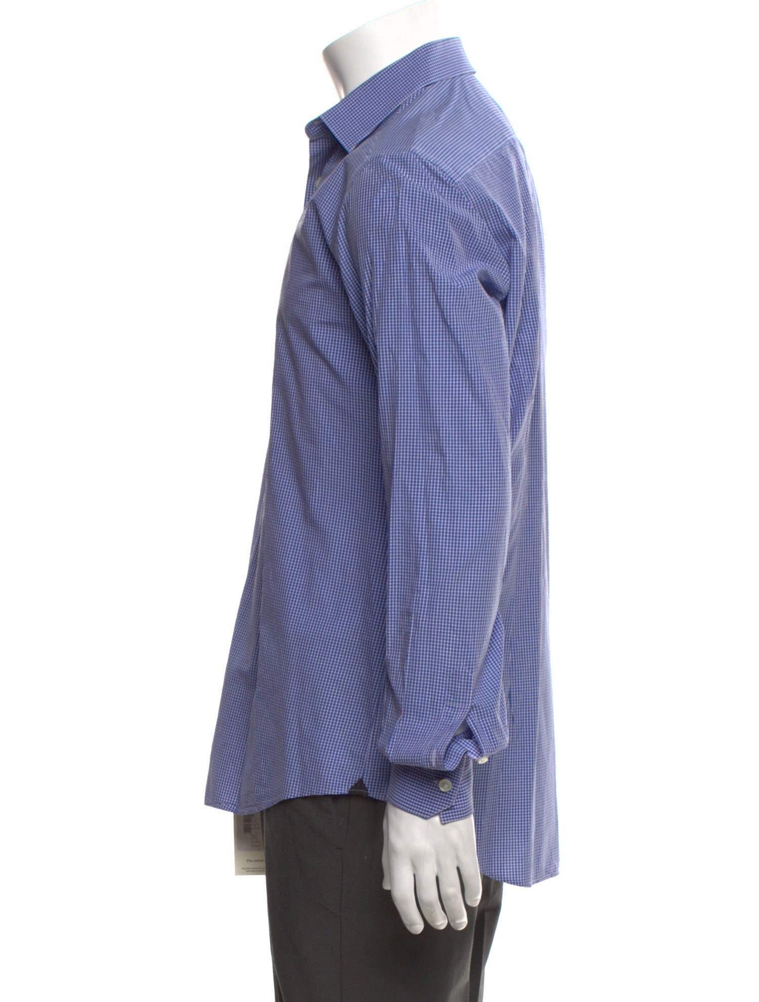 Lanvin Plaid Print Long Sleeve Shirt