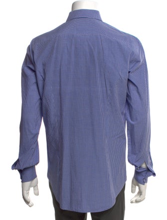 Lanvin Plaid Print Long Sleeve Shirt