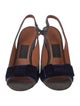 Lanvin Wool Bow Accents Slingback Sandals