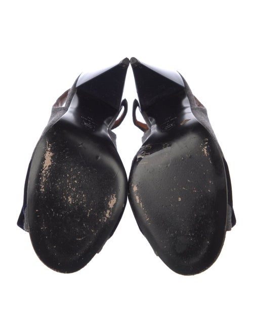 Lanvin Wool Bow Accents Slingback Sandals