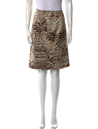 Lanvin Animal Print Knee-Length Skirt