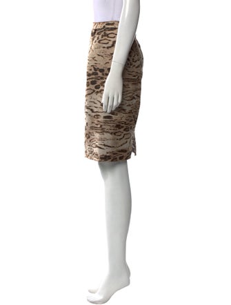 Lanvin Animal Print Knee-Length Skirt