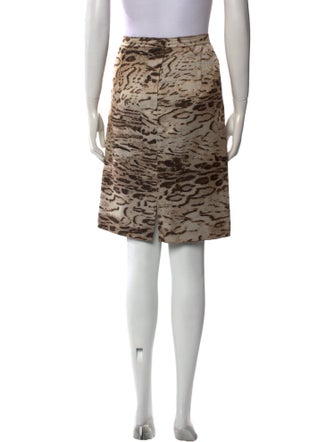 Lanvin Animal Print Knee-Length Skirt