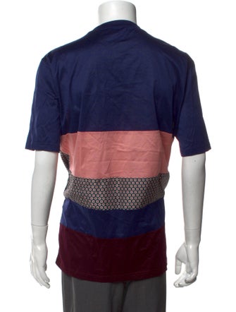 Lanvin Striped Crew Neck T-Shirt