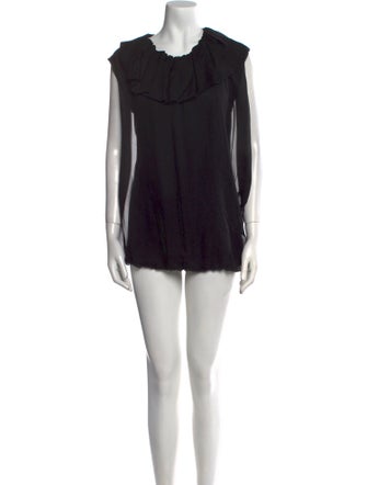 Lanvin Scoop Neck Mini Dress
