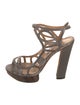 Lanvin Leather Cutout Accent Gladiator Sandals