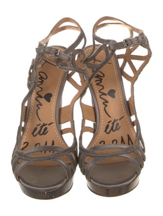 Lanvin Leather Cutout Accent Gladiator Sandals