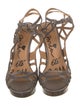 Lanvin Leather Cutout Accent Gladiator Sandals