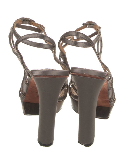 Lanvin Leather Cutout Accent Gladiator Sandals