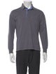 Lanvin V-Neck Long Sleeve Polo Shirt