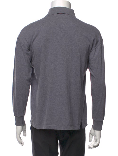 Lanvin V-Neck Long Sleeve Polo Shirt