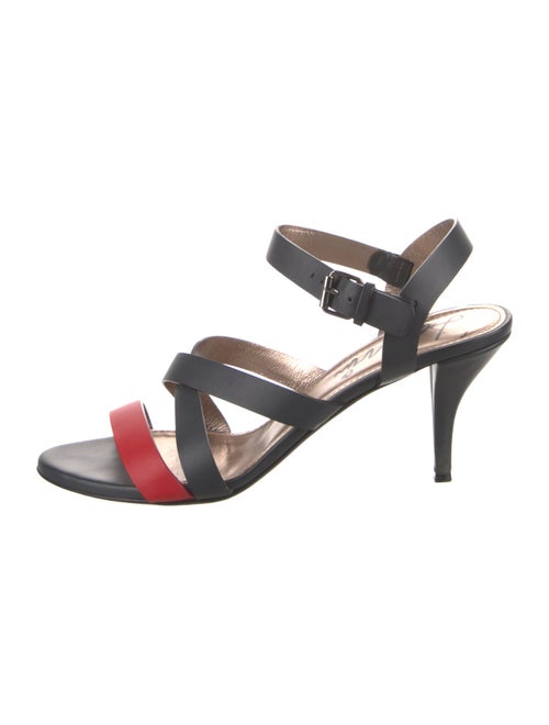 Lanvin Leather Colorblock Pattern Sandals