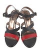 Lanvin Leather Colorblock Pattern Sandals