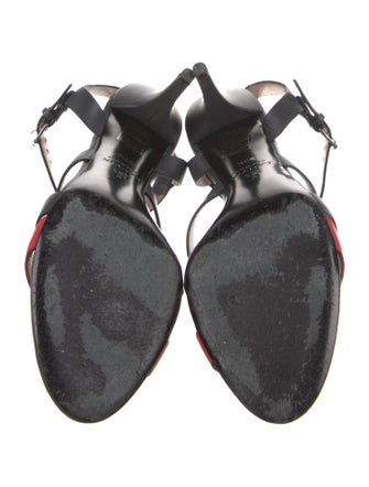 Lanvin Leather Colorblock Pattern Sandals