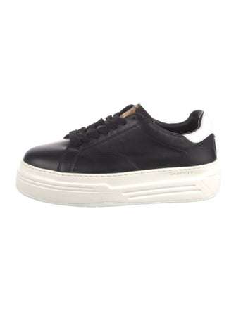 Lanvin Leather Colorblock Pattern Sneakers