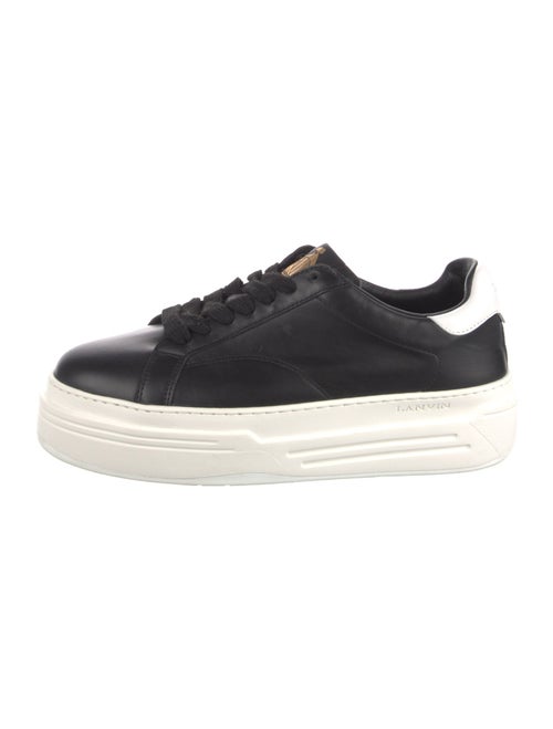 Lanvin Leather Colorblock Pattern Sneakers