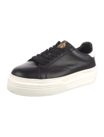 Lanvin Leather Colorblock Pattern Sneakers