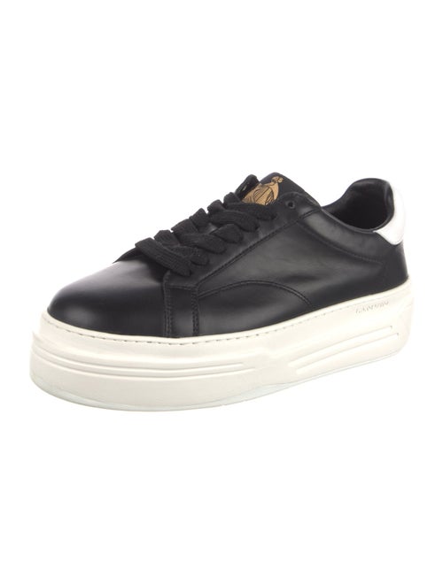 Lanvin Leather Colorblock Pattern Sneakers