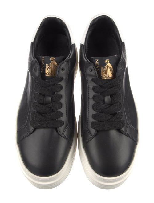 Lanvin Leather Colorblock Pattern Sneakers