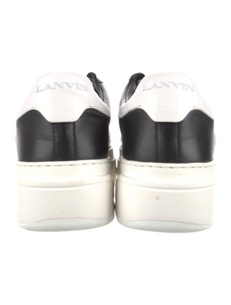Lanvin Leather Colorblock Pattern Sneakers