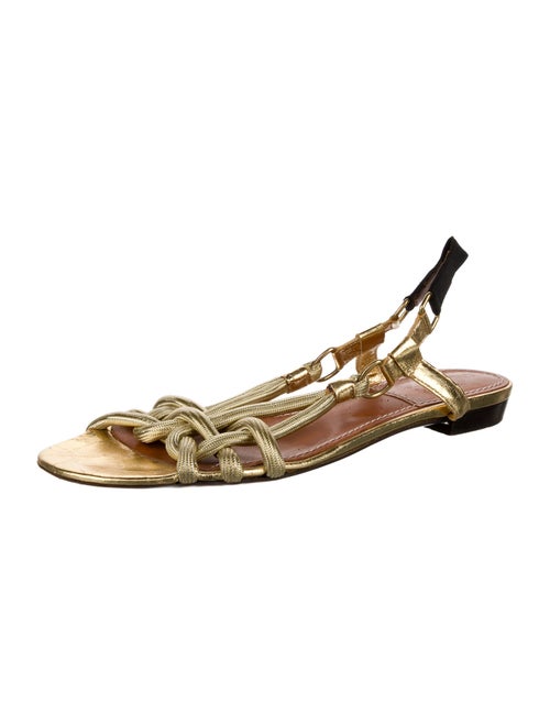 Lanvin Colorblock Pattern Slingback Sandals