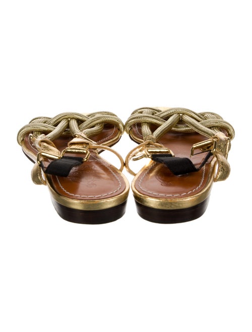 Lanvin Colorblock Pattern Slingback Sandals