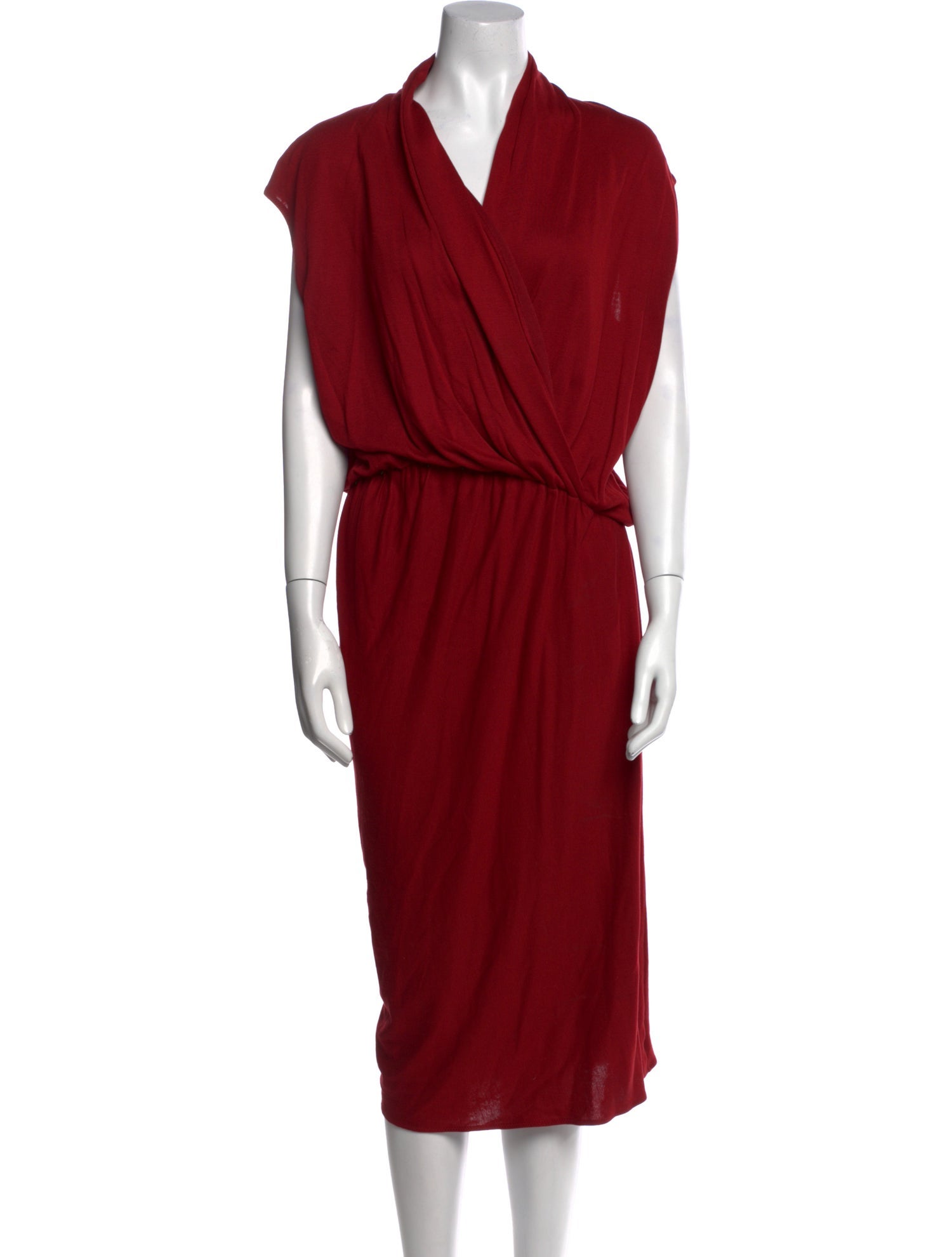 Lanvin Cowl Neck Midi Length Dress