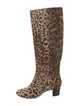 Lanvin Ponyhair Animal Print Riding Boots