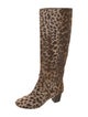 Lanvin Ponyhair Animal Print Riding Boots