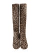 Lanvin Ponyhair Animal Print Riding Boots