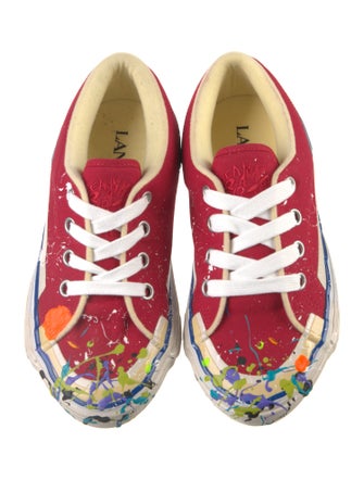 Lanvin Canvas Colorblock Pattern Sneakers