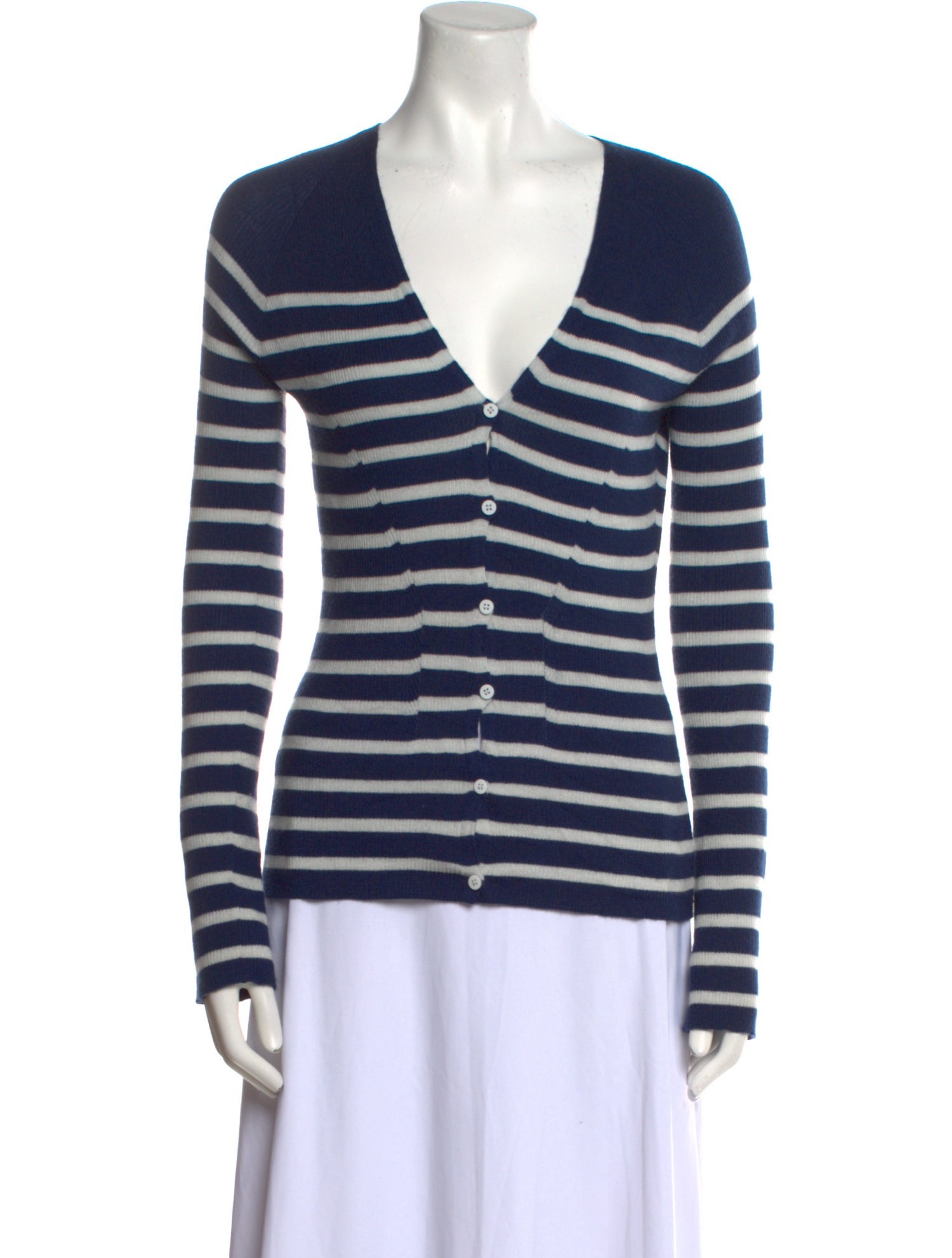 Lanvin Striped V-Neck Sweater
