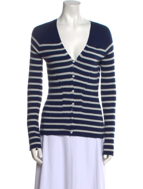 Lanvin Striped V-Neck Sweater