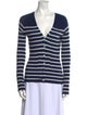Lanvin Striped V-Neck Sweater