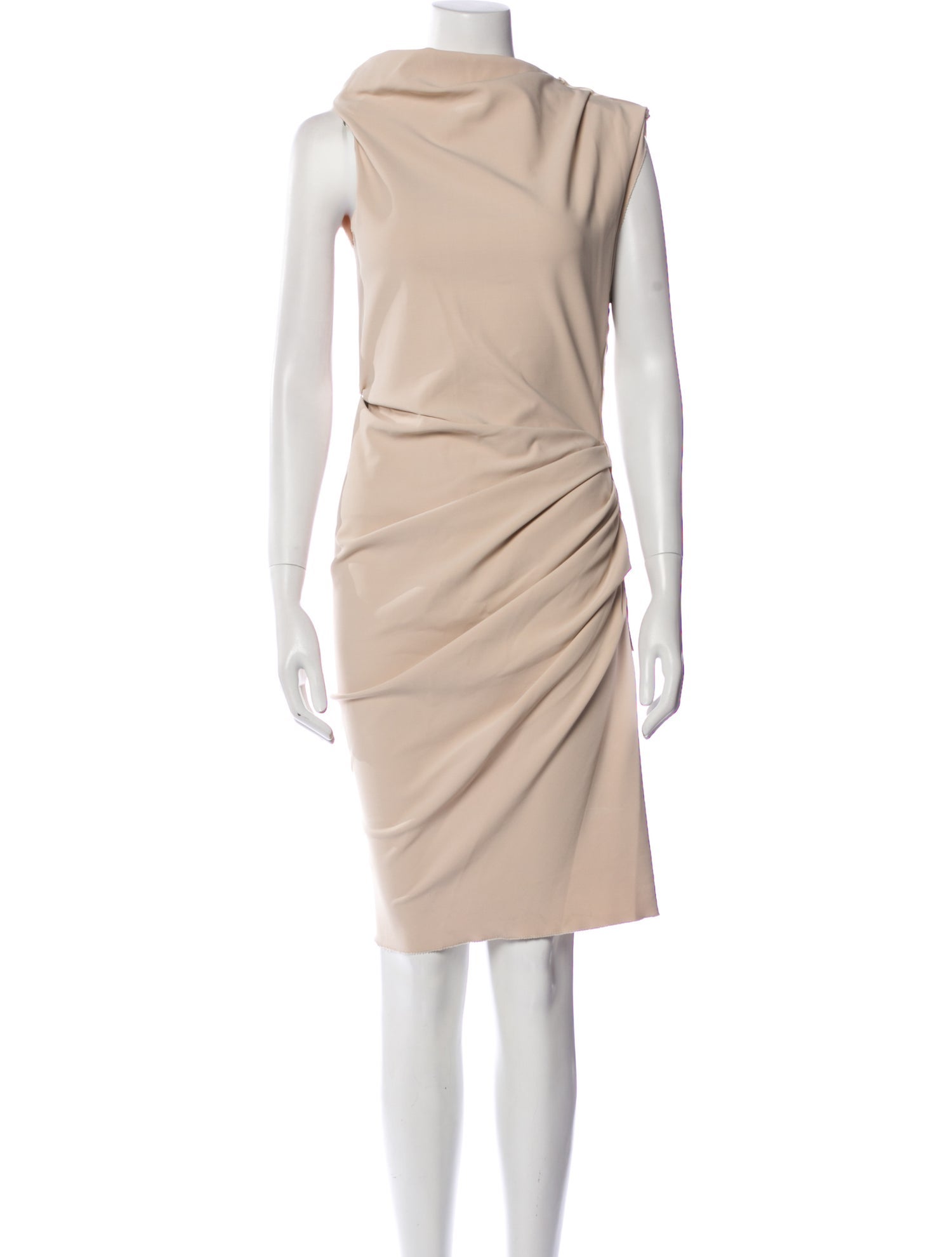 Lanvin Cowl Neck Knee-Length Dress