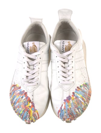 Lanvin Leather Printed Sneakers