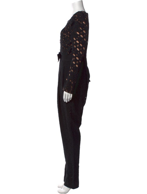 Lanvin Lace Pattern V-Neck Jumpsuit