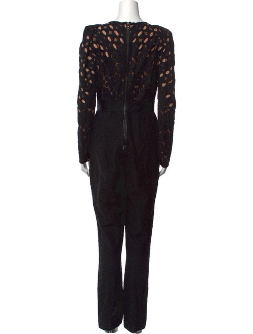 Lanvin Lace Pattern V-Neck Jumpsuit
