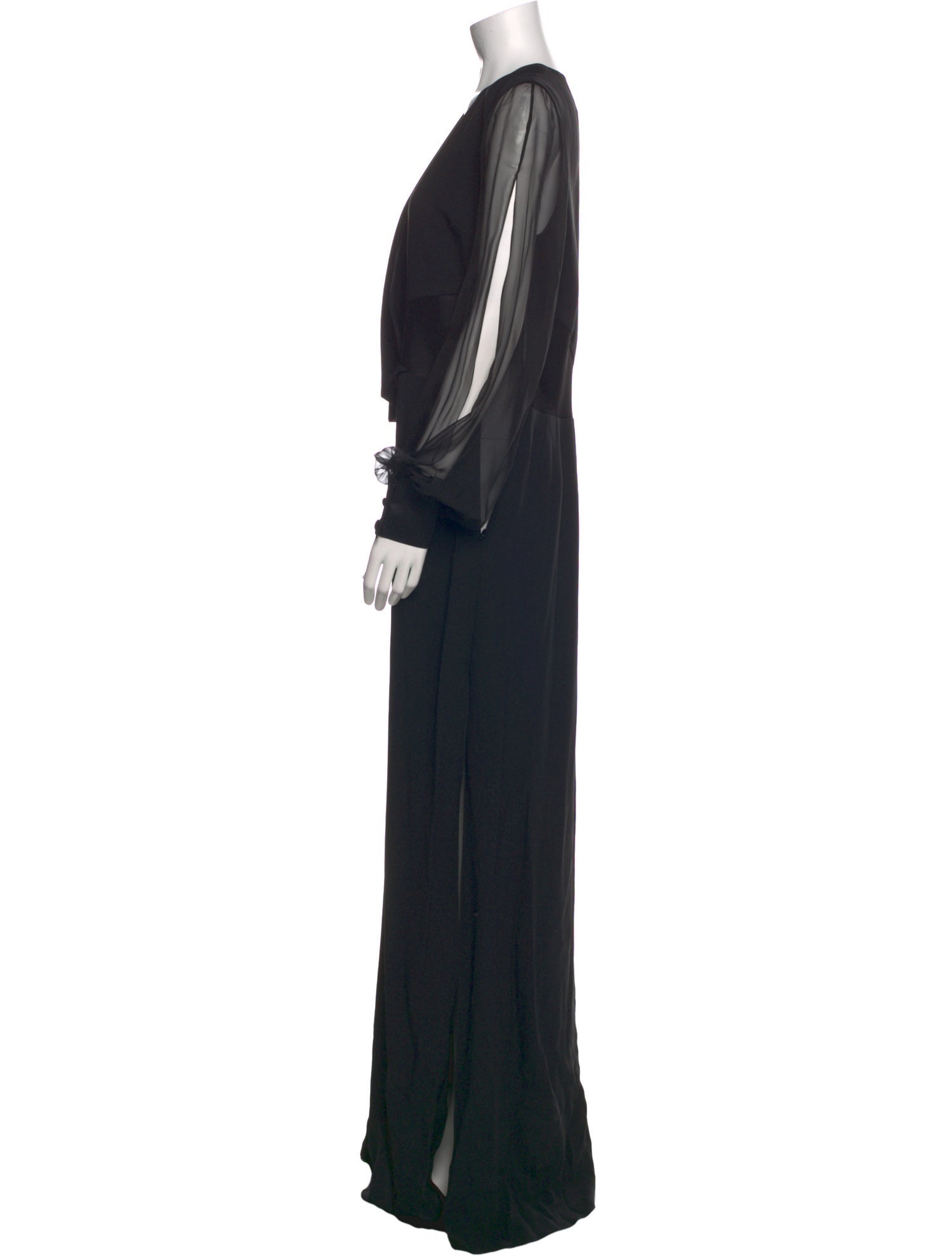 Lanvin V-Neck Long Dress