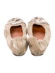 Lanvin Suede Animal Print Ballet Flats