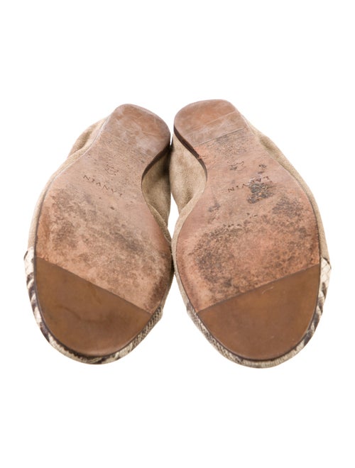 Lanvin Suede Animal Print Ballet Flats