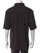 Lanvin Plaid Print Short Sleeve Shirt