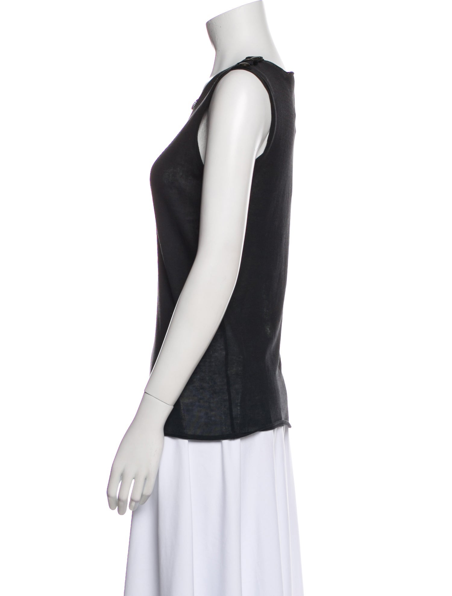 Lanvin Scoop Neck Sleeveless Top