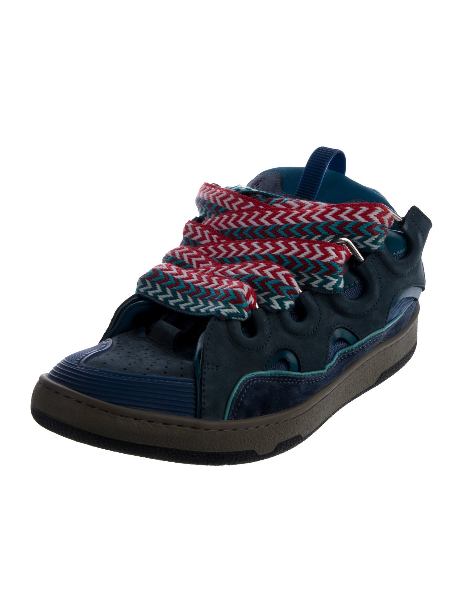 Lanvin Suede Printed Sneakers
