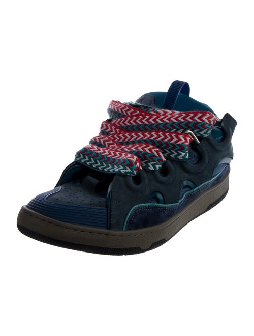 Lanvin Suede Printed Sneakers