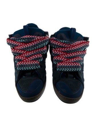 Lanvin Suede Printed Sneakers