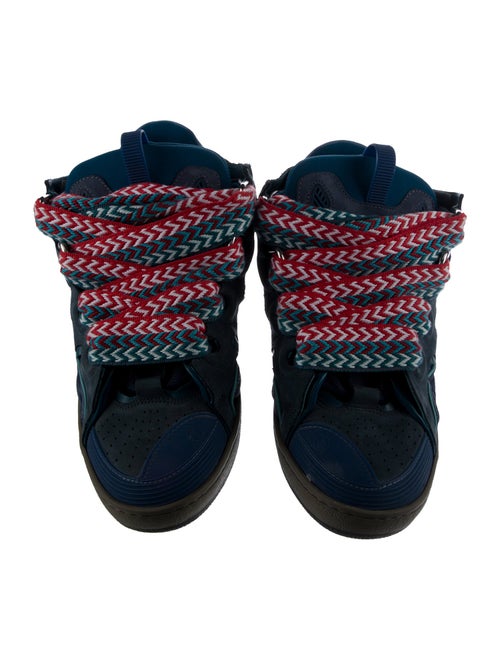 Lanvin Suede Printed Sneakers