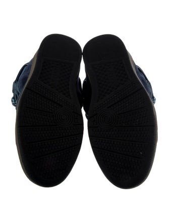 Lanvin Suede Printed Sneakers